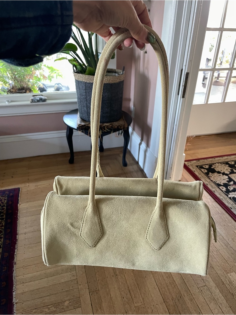 Free People Sierra Suede Shoulder Bag in Banana Cream - Picture 4 of 9